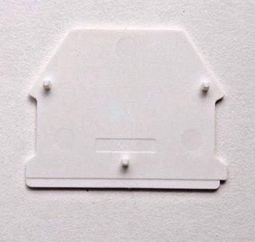 Dinkle DK4NC-WE DIN Rail Terminal Block End Cover for DK4N-WE White, Pack of 50