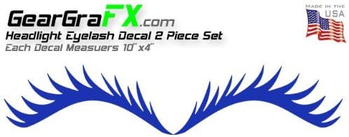 Eyelash Blue Decal Set for VW Mini Coopers Dodge Neon and Others