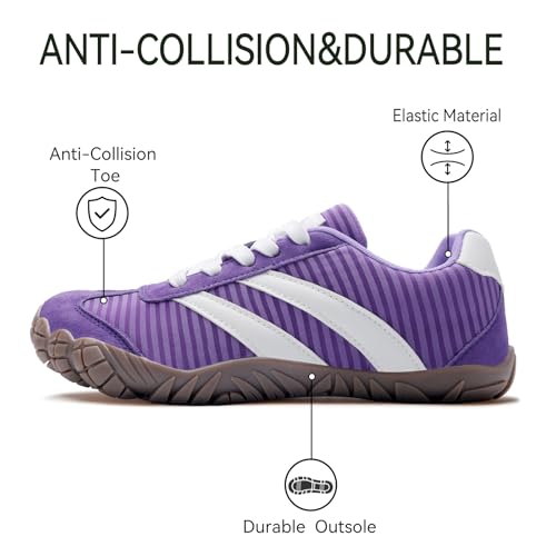 Image of Barefoot Shoes Women Casual Sneakers,Wide Toe Box Shoes Women Zero Drop Barefoot Shoe Men,Minimalist Trail Running Shoe,Non-Slip Lightweight Breathable Comfortable Fashion Walking Hiking Shoes Unisex