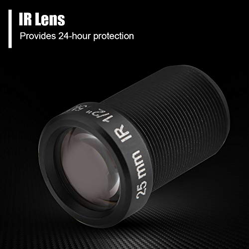 image for ASHATA 25mm CCTV Camera Lens 5MP 1/2'' Security Camera Lens with IR Ni