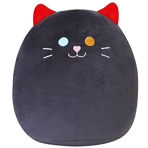 Kawaii Sqeqe Cat Plushie - Soft Stuffed Animal Pillow Toy For Kids, 8 Inch (Dark Gray) #TOP7