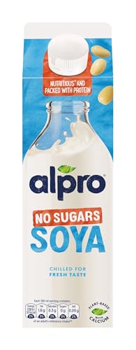 Alpro Soya No Sugars Plant-Based Chilled Drink Vegan & Dairy Free 1L