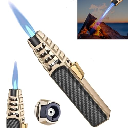 Encendedor de fuego brillante, antorcha solar, la antorcha más caliente de la tierra, soplete de turbina, encendedor de gas butano, para velas, camping, barbacoa, cocina, fuego brillante, resistente