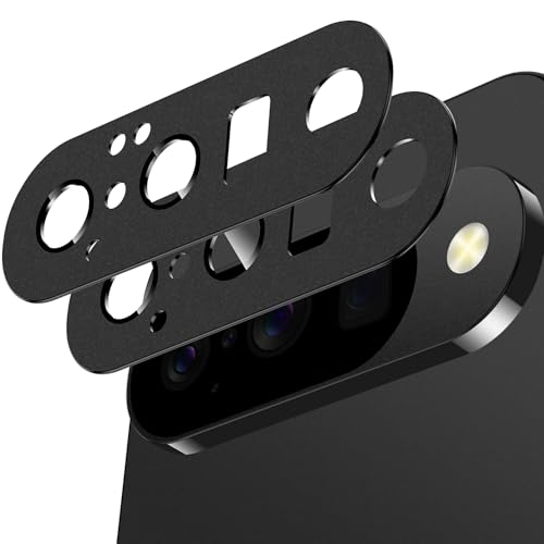 YWXTW Camera Lens Screen Protector for Google Pixel 10 [Not for 10 Pro] Premium Metal Precise Cutouts Tempered Glass High Definition Anti-Scratch Camera Cover Accessories Matte Black 2 Pack