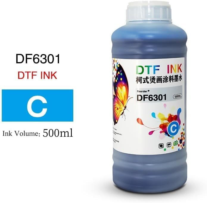 Tinta dtf para impresoras dtf A3 / a4, tinta para impresoras dtf, kcmyww, juego de 6 botellas, cabeza de impresión l1800 / tx800 / r1390 / xp600 500 ml por botella (DTF Tinta)