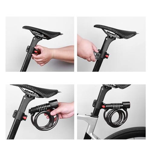 Cadenas à chaîne pour vélo avec code à 5 chiffres et lumière rechargeable - 5