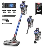BuTure Cordless Vacuum Cleaner, 450W/38Kpa Stick Vacuum with Wall-Mounted Charging Dock Station, Smart Display, Up to 55 Mins, 1.5L Dust Cup, Lightweight Vacuum for Hard Floor Carpet Pet Hair