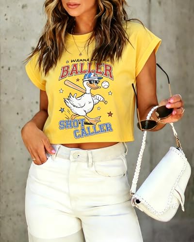 Image of Baseball Shirts Women Baseball Mom Tshirt Funny Ballgame Graphic Tee Game Day Fan Gift Casual Short Sleeve Crop Tops