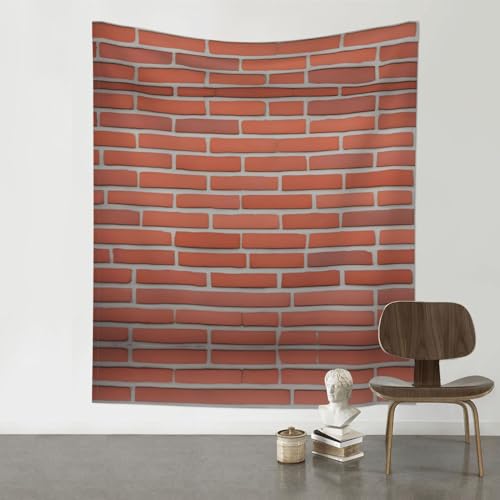 Tapisserie murale briques rouges pour cacher un mur blanc deco