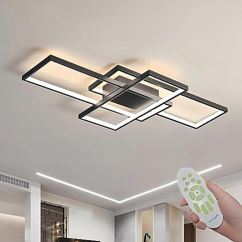 Diossad Plafón LED de techo, lámpara LED de techo regulable 2700-6500 K, con mando a distancia, 59 W plafón de moderno salón, dormitorio, cocina, pasillo, comedor