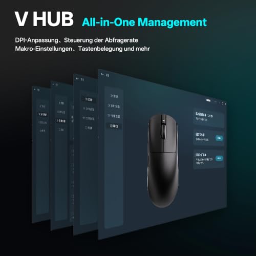 ATK VXE Dragonfly R1 Pro Kabellose Gaming-Maus - Schwarz – Ansicht 9