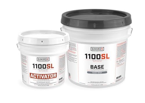SIMIRON Epoxy Resin Coating 3 Gallon Kit - Haze Gray - Standard Cure Speed - For Floors, Counter Tops, Garages & More -100% Solids -2 Components - Self Leveling, Chemical Resistant, Solvent-Free
