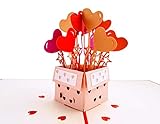iGifts And Cards Happy Anniversary to My Wife 3D Pop Up Greeting Card – Romantic, Unique, Hearts,...