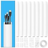 Yecaye 125' Large Cable Concealer - Paintable Cord Cover Wall Cable Management System - PVC Wire Hide - Cable Raceway Kit for Wall Mount TV Office Home, 8X L15.7' W1.18' H0.67', CMC-03-Large, White