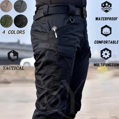Calça Masculina Tática Militares À Prova D'água, Ix7 ECOCOZY (IX7 Preto,GG)