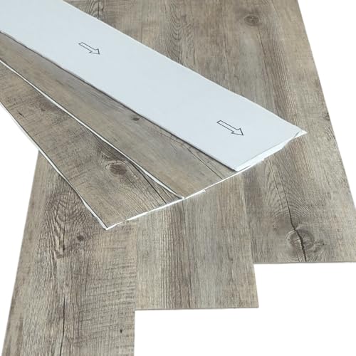 MASTERBRICO Pavimento PVC Adesivo Effetto Legno - Listoni 15,2 x 91,4 cm - Spessore 2.0 mm, Finto Parquet Laminato per Interni - Impermeabile, Facile da Installare - Confezione 2.20mq