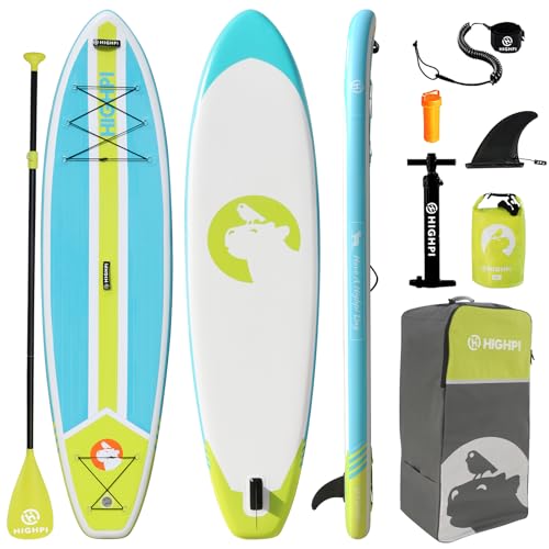Highpi Inflatable Stand Up Paddle Board for Youth and Adults – Wide Sup with Premium Accessories, Blow Up Paddleboard for Surfing, Fishing, Yoga & M