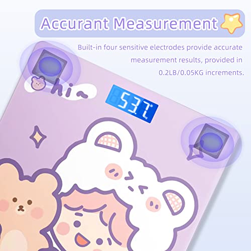 Ucthat Digital Smart Bmi Digital Scale, Bluetooth Body Weight Bathroom Scale With Ios, Android App,Wireless Body Composition Monitor Analyzer For Tracking Health(Purple) #TOP5