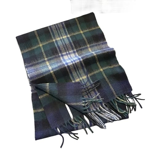 Bufanda de lana térmica unisex invierno protección contra el frío estilo británico