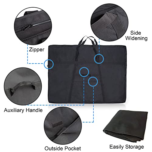 Jjring CT0067 Dacron Light Weight Large Size Art Portfolio Tote Bag, 32X42 Black Carring Storage Case thumb #2