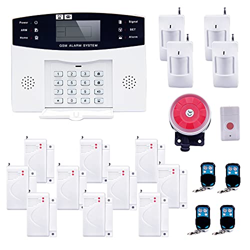 Home Alarm Security System Wireless 99+8 Zone GSM DIY Home Burglar Alarm System Auto Dialer for Home Office & Shop Remote Control