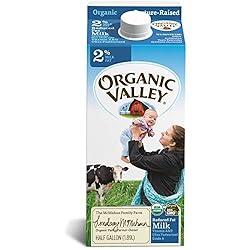 Organic Valley, Organic 2% Reduced Fat Milk, Ultra Pasteurized, Half Gallon, 64 oz