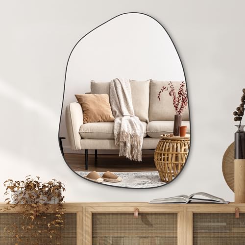 PERFNIQUE 32x24 Black Asymmetrical Mirror
