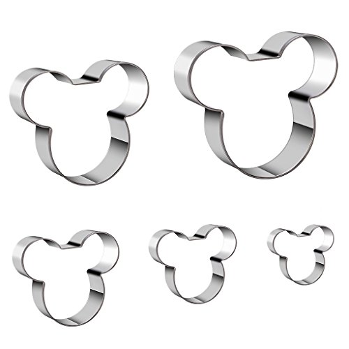 Tmflexe Mickey Mouse Cookie Cutter, Pack of 5, 5 Piece Shape