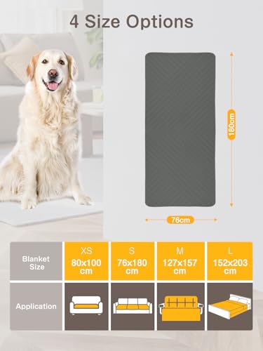 HezzLuv Waterproof Dog Blanket, Soft Bed Cover Pet Blankets Anti-Slip Mat Furniture Protector, Washable, Scratch-Proof - Image 2
