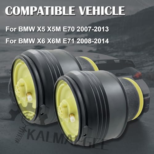Pair Rear Air Suspension Spring Bags Compatible with BMW X5 E70 X6 E71 2007-2014 37126790078