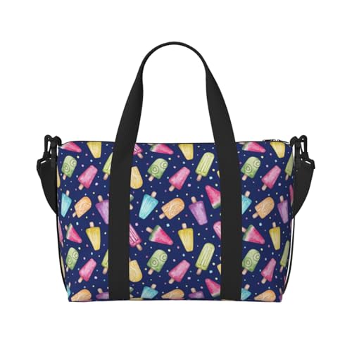 Carry On Duffle Bags Overnight Weekender Bags for Women, Popsicle print colorful Personal Item Travel Bag, Travel Essentials Sport Gym Bag for Men Women