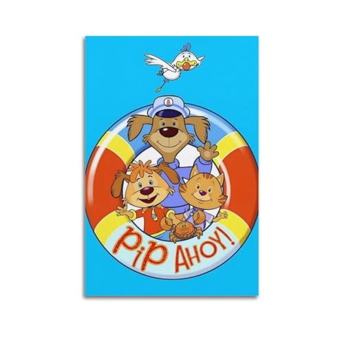 ASDBHGFF Pip Ahoy! - Póster decorativo de programa de televisión, lienzo, póster de pared e impresión artística moderna para decoración de dormitorio familiar, 60 x 90 cm