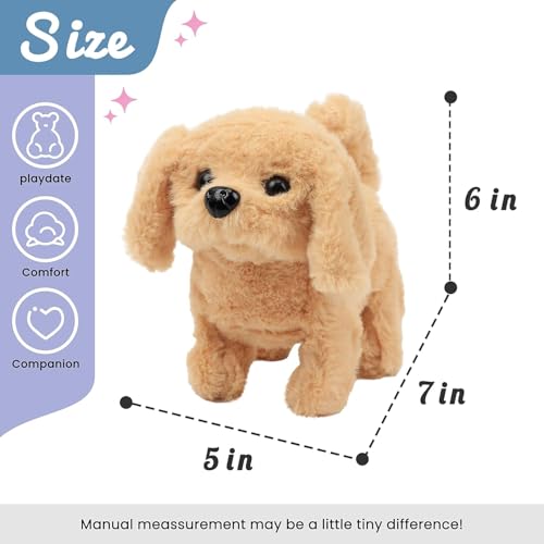 Image of Hopping Walking Dog Toy with Sounds, Jumping Dog Wiggling Tails, Twitching Mouth and Nose, Educational Interactive Dog Toy for Baby Kids Children