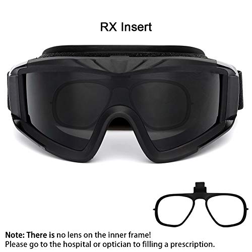 Sposune Airsoft Goggles With 3 Anti-Fog Lens, Military Tactical Shooting Goggle For Motorcycle Cycling Paintball Hunting #TOP1