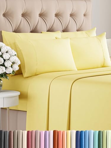 Queen Sheets Set 6 Piece - Includes 4 Pillowcases...