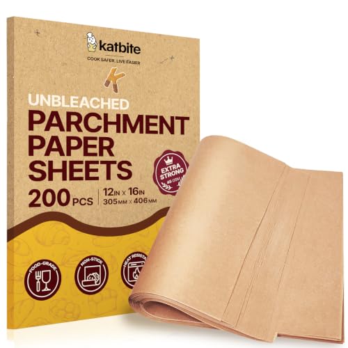 Katbite 200Pcs 12x16 In Unbleached Parchment Paper...