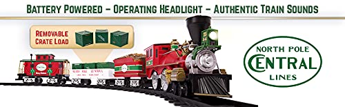 Lionel North Pole Central Ready-To-Play Freight Set, Battery-Powered Model Train Set With Remote Multi, 50 X 73" #TOP7