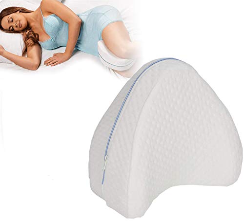 OMZGXGOD Almohada Ortopédica, Almohada de posicionador de piernas para Matar el Dolor de Espalda Baja, Dolor de Cadera y Dolor de Rodilla, Almohada de Espuma de Memoria con Funda Lavable
