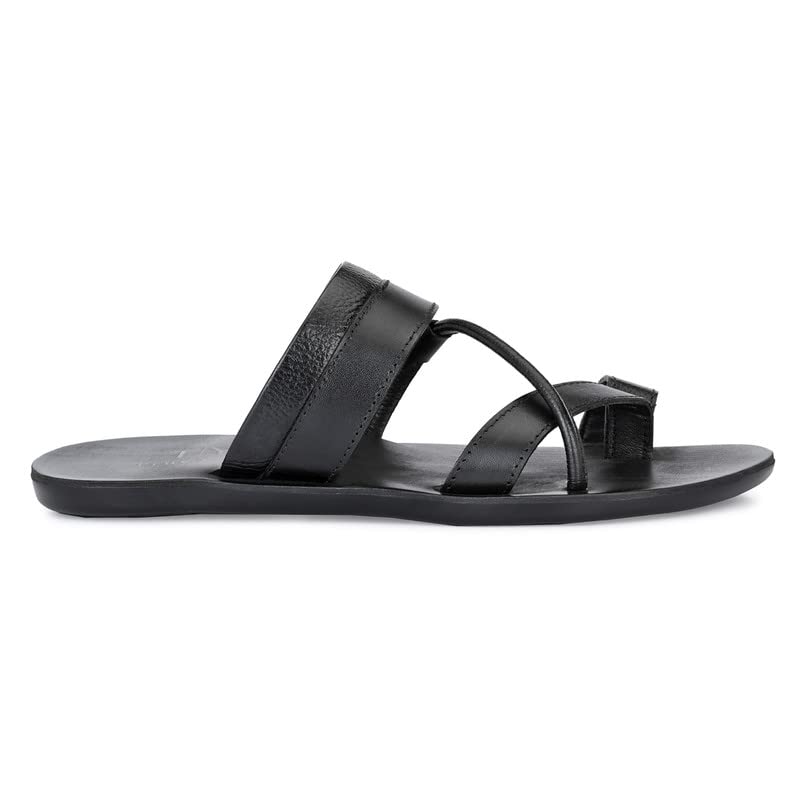 Image of Men's Original Leather Slippers | Thong Slippers For Men | Stylish & Trendy | Double Toned | Durable | Casual