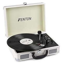 Fenton RP115D Platine Vinyle Vintage avec Valise de Rangement – Blanc, fonctionnalité Bluetooth, Tourne Disque avec Haut… - Les Beatles, Paul McCartney, John Lennon, RIngo Starr, George Harrison Fenton RP115D Platine Vinyle Vintage avec Valise de Rangement - Blanc, fonctionnalité Bluetooth, Tourne Disque avec Haut… – Image 2