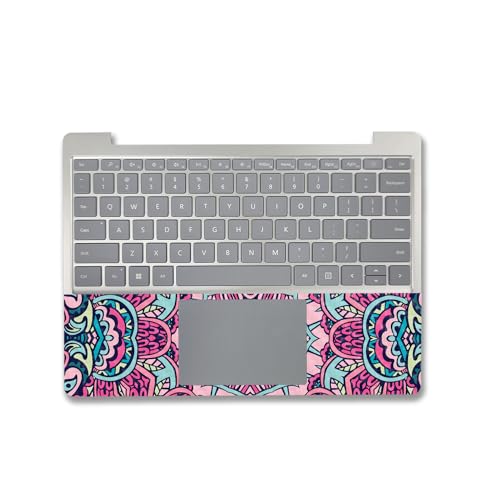 Image of MightySkins Carbon Fiber Skin Compatible with Microsoft Surface Laptop Go 3 (2023) Full Wrap Kit - Tribal Mandala | Protective Durable Textured Carbon Fiber Finish | Made in The USA