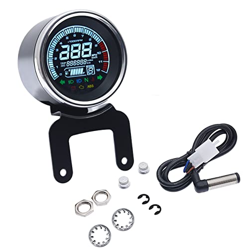 Kaolali Motorcycle Gps Speedometer Multi Function Speedometer 12V Motorcycle Lcd Digital Odometer Tachometer Fuel Gauge #TOP12