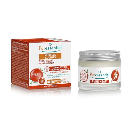 Puressentiel – Articulations et Muscles - Baume Chauffant Pure Heat aux huiles essentielles - Apaise les tensions et raideurs musculaires - 20 ml