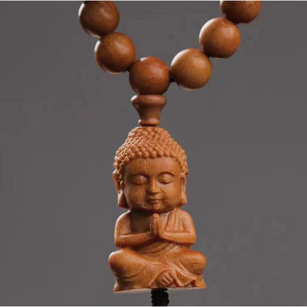 Braccialetto rosario, Bracciale multi-cerchio con perline in teak da 6 mm