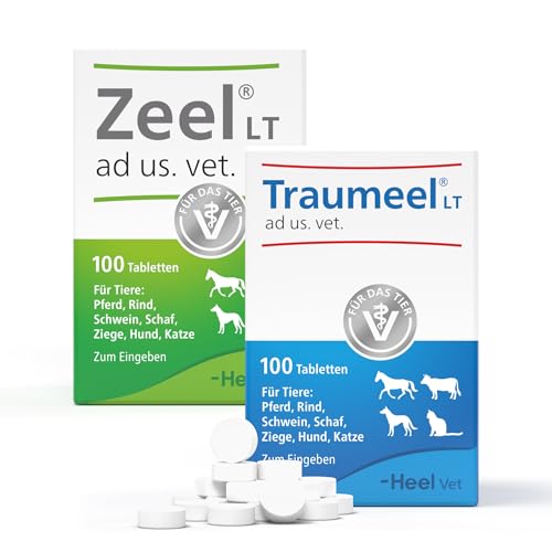 Traumeel LT & Zeel LT ad us. vet. 2x 100 Tabletten Natürliche Tierarzneimittel | Unterstützung in aktiven Momenten & für langfristige Beweglichkeit | Für u.a. Hunde Katzen Pferde Rinder Schweine