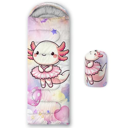 Image of QOOMO Ball Flower Camping Sleeping Bags,3 Season Warm & Cool Weather,Lightweight,Waterproof Sleeping Bags for Adults & Kids,Traveling,and Outdoors,Camping Gear Equipment