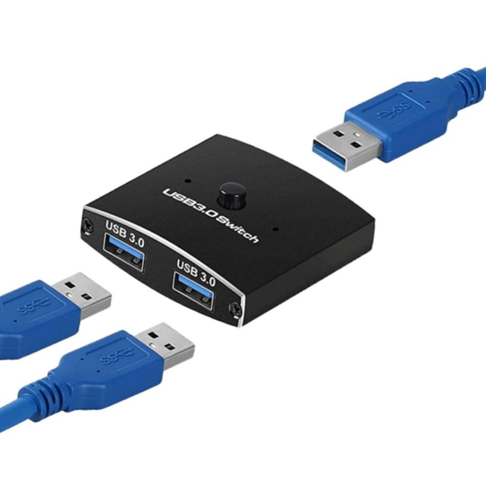 Suckoo USB3.0 switcher 2 in 1 Out 1 in 2 Out bidirectional Inter Convertible 2 Port Computer Host to Share USB Printer Scanner Keyboard and Mouse selector Switch Box 1 Host at a time-image-20