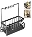 Kitchen Sponge Holder Counter Sink Organizer with Removable Drip Tray,Sink Caddy Organiser,Scrub Soap Brush Dishrag Dishcloth Holder,Kitchen Utensils Holder for Dish Rag,Rack with Drain Pan Tray-Black Kitchen Sponge Holder Counter Sink Organizer with Removable Drip Tray,Sink Caddy Organiser,Scrub Soap Brush Dishrag Dishcloth Holder,Kitchen Utensils Holder for Dish Rag,Rack with Drain Pan Tray-Black