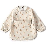 お食事エプロン ベビー 長袖 食事スタイ 袖付き 離乳食 エプロン 赤ちゃん 食事用エプロン 防水 スモック 子供 キッズ 女の子 男の子 0歳 1歳 2歳 3歳 4歳 5歳 保育園 入園準備 出産祝い