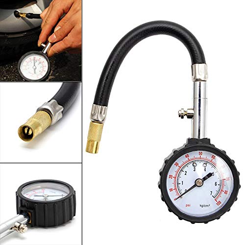 HMTE Manometro 0-100PSI Auto Camion Auto Motore Pneumatico Pneumatico Misuratore di Pressione dell'Aria Dial Meter Tester